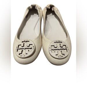 Tory Burch MINNIE TRAVEL BALLET with leather logo size 7